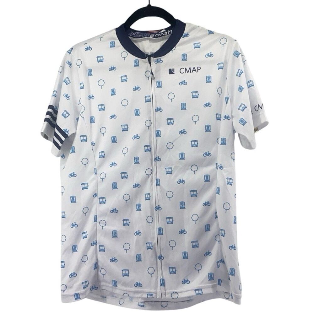 Borah CMAP Women's Size XL Transit Club Cycling Jersey Bus Train Bike Tree